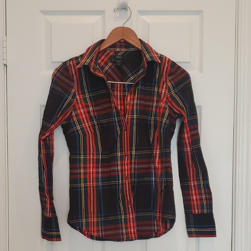 J. Crew Multicolor Plaid Shirt